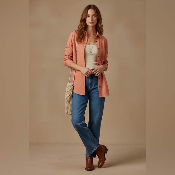 LuLaRoe Abigail Flannel Shirt - Picture 2 of 5